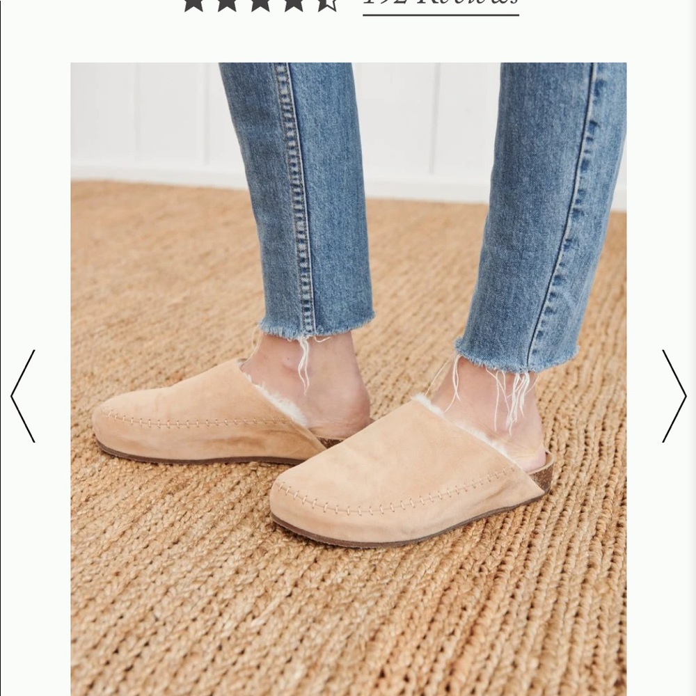 Jenni Kayne shearling lined moc clog, size 37